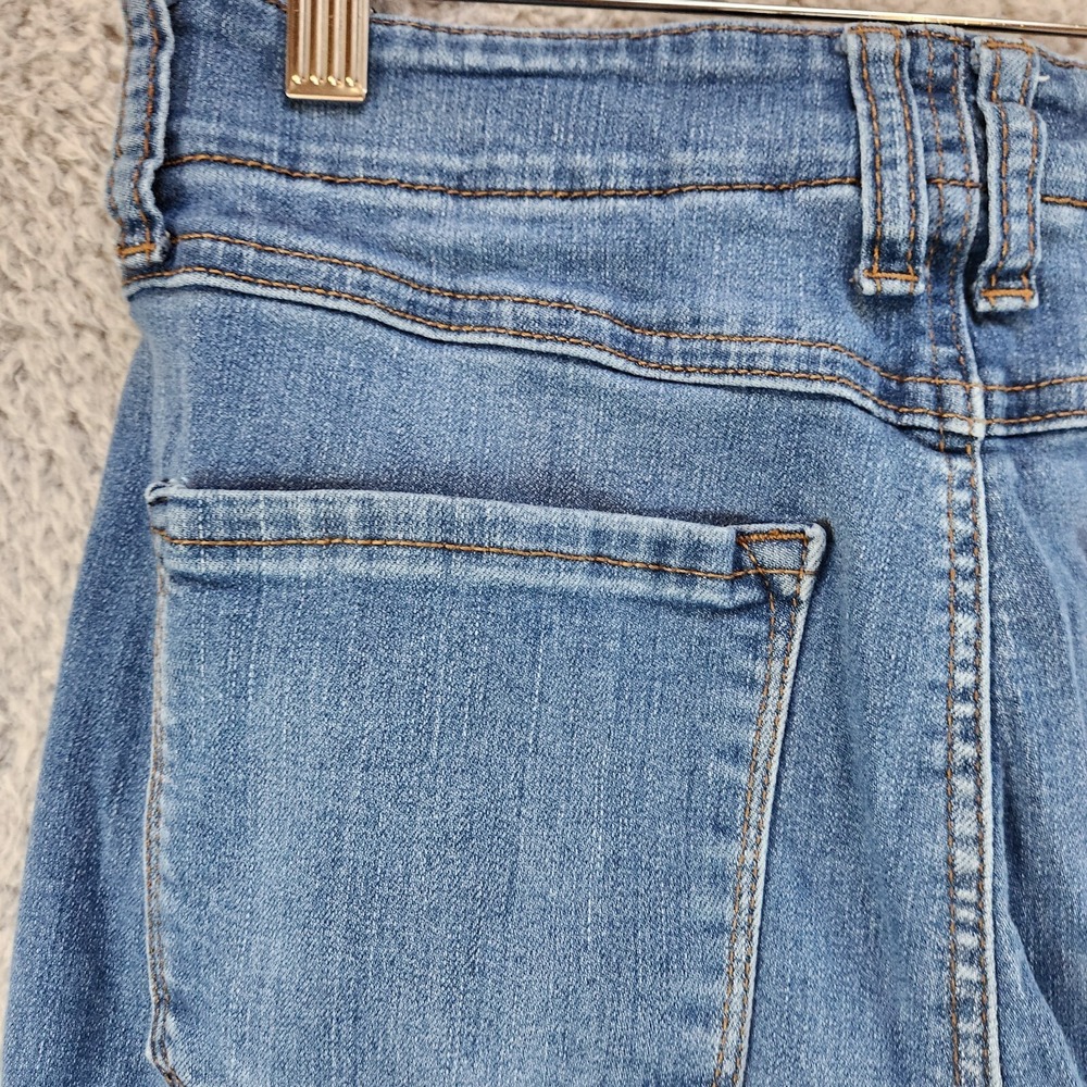 Sincerely Jules Bootcut Jeans Women 11/30 (Fits 30x30) Blue High-Rise Frayed Hem - Picture 4 of 14